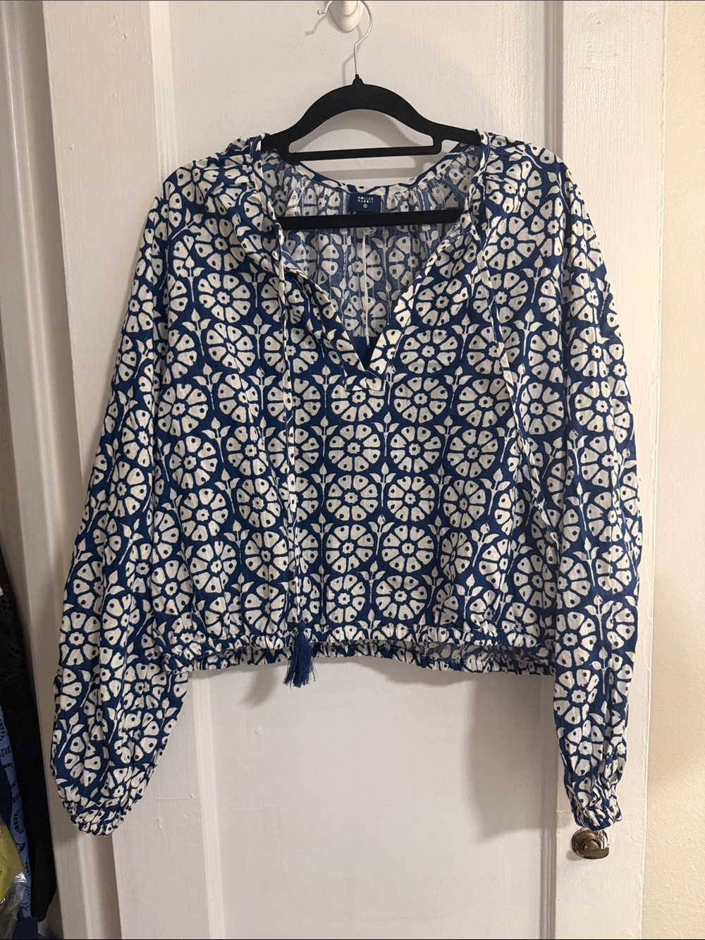 Roller Rabbit for target Blue and White Printed Peasant Tunic